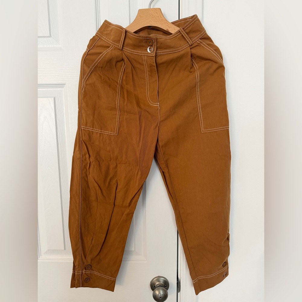 Pre-owned Ulla Johnson Fleet Pant - Camel- size 0/waist 26” - Picture 6 of 12